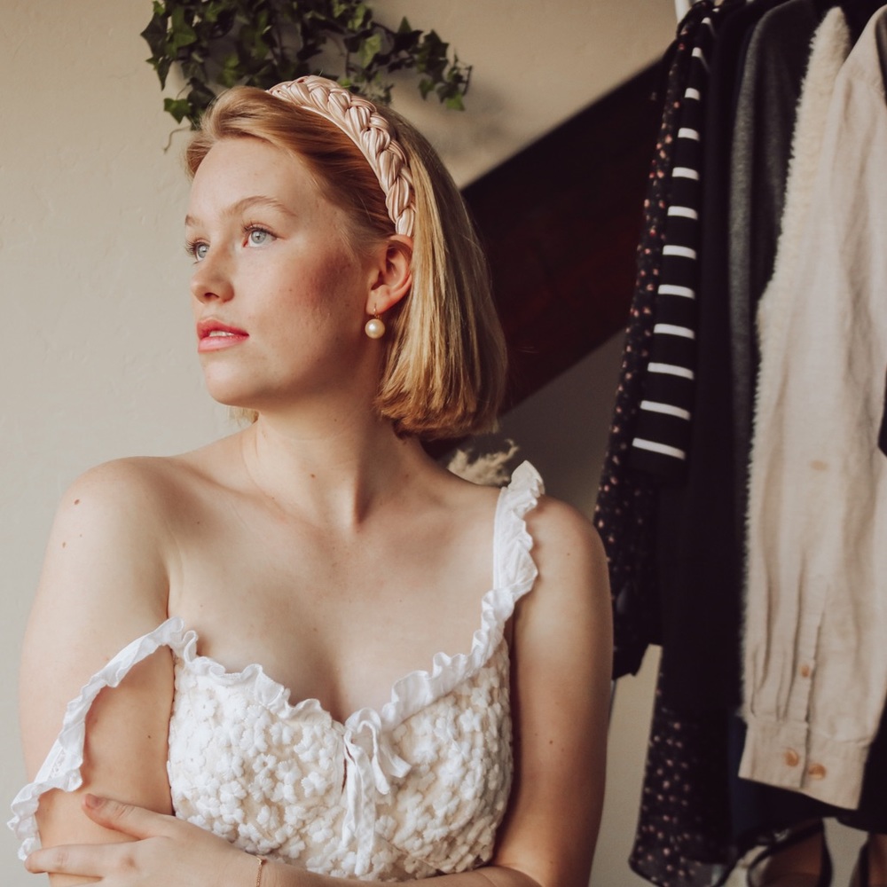 White and Cream Summer Dress